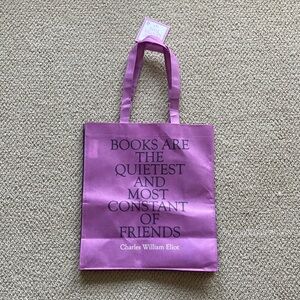 B&N Reusable Tote Bag Books Are the Quietest and Most Constant of Friends NWT